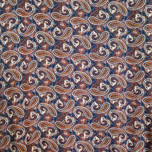 New Collection Brown/Burgundy/Navy Paisley Lightweight Bomber Jacket, OS ~ EUC - Picture 8 of 10